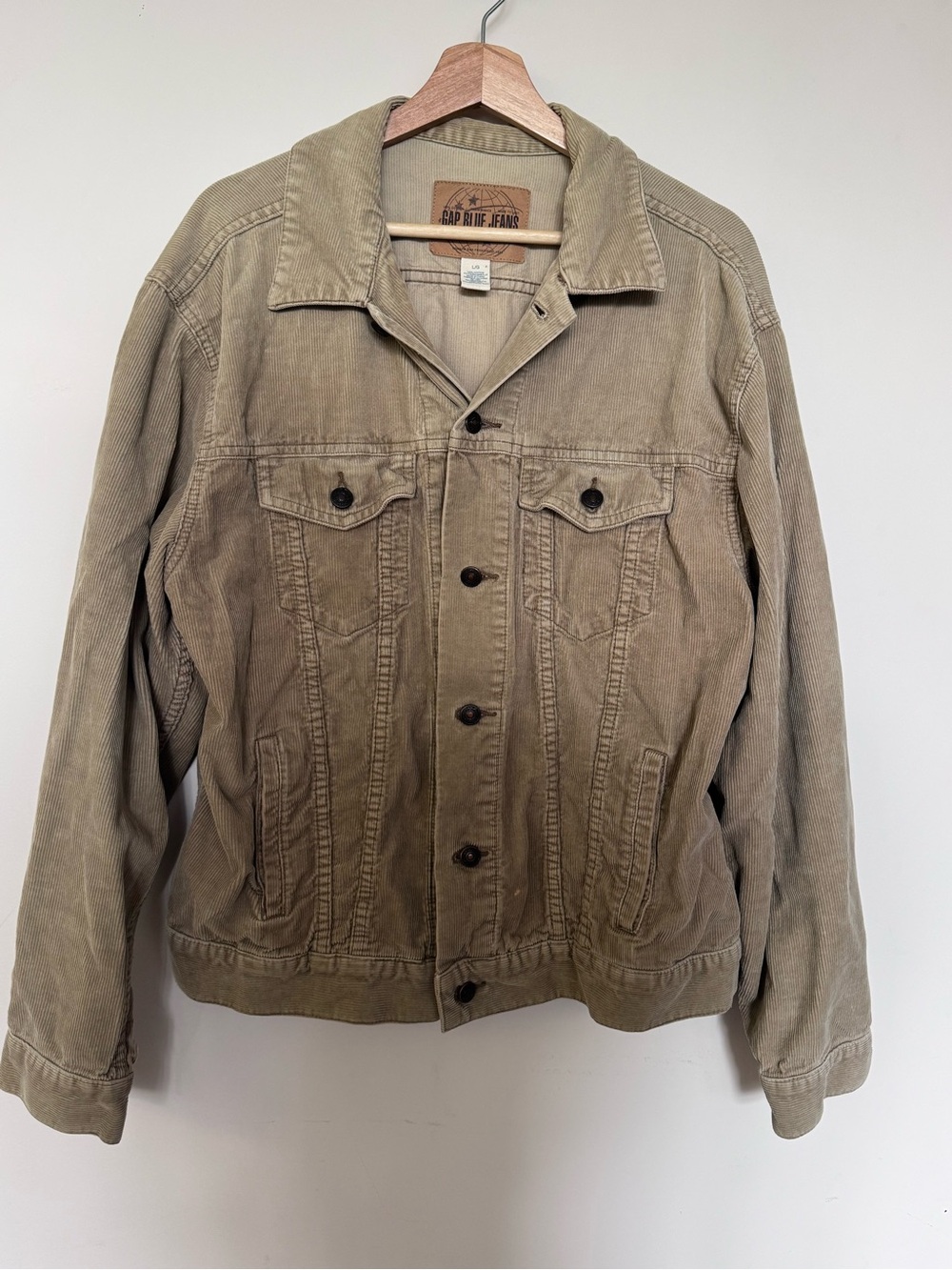 Vintage GAP Men's Corduroy Jacket in Light Khaki